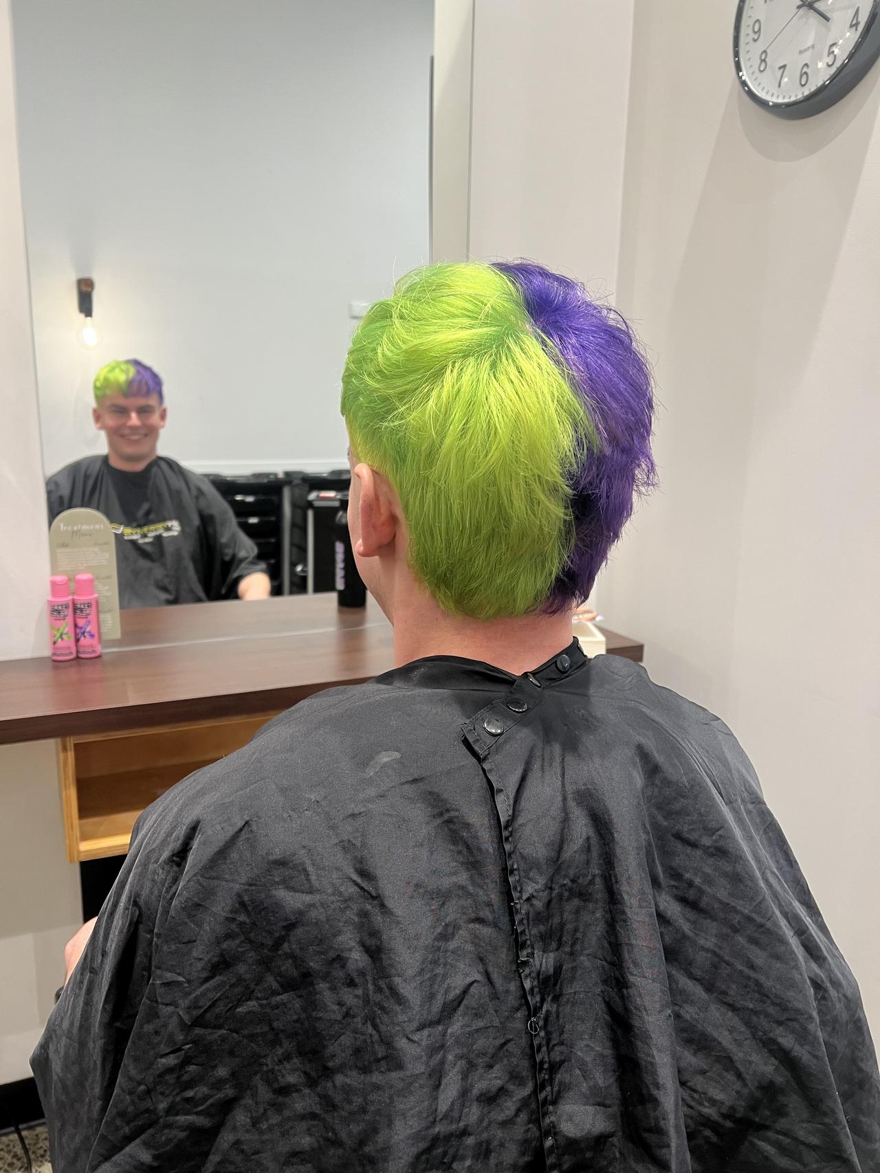 Multi coloured mullet for mental health Givealittle