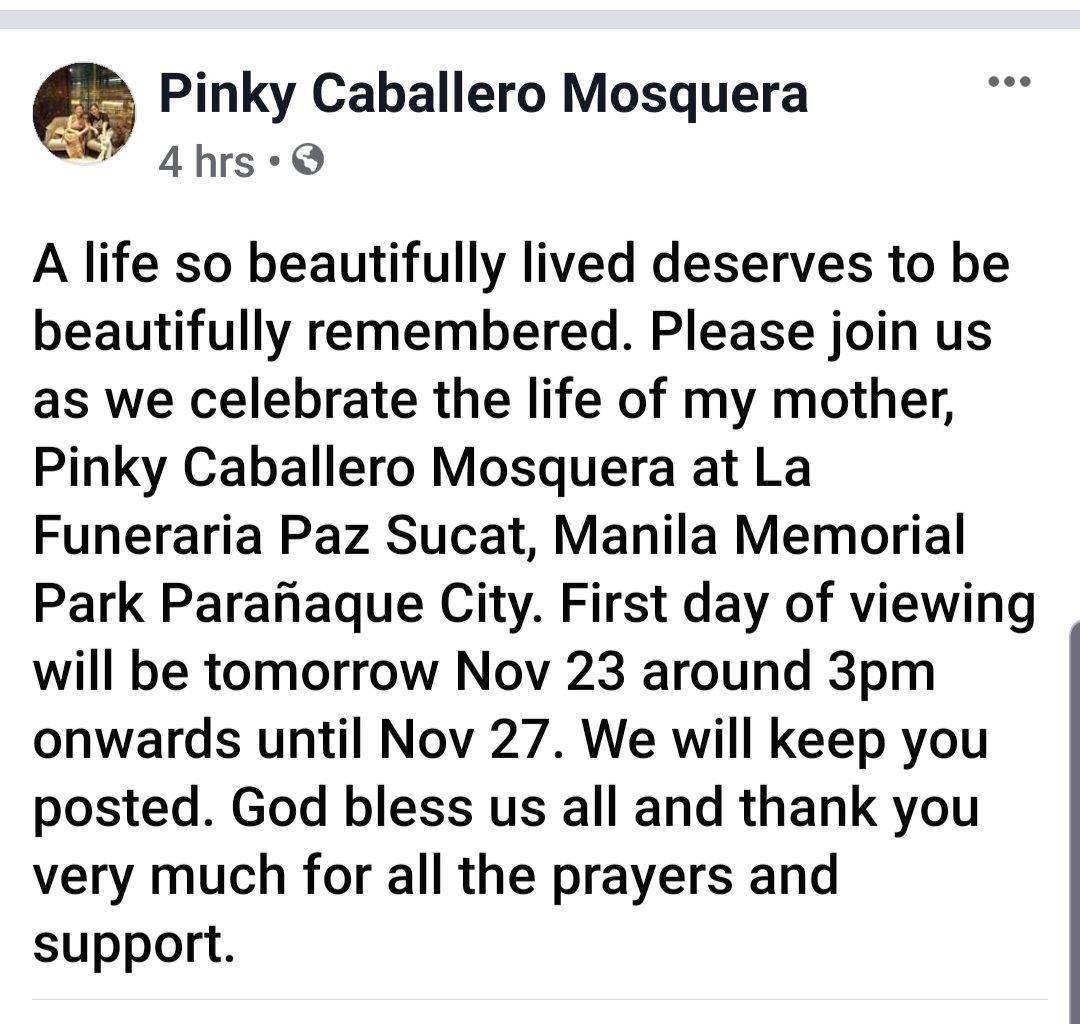 Pinky's Final Moment Cancer Treatment for Pinky Caballero Mosquera