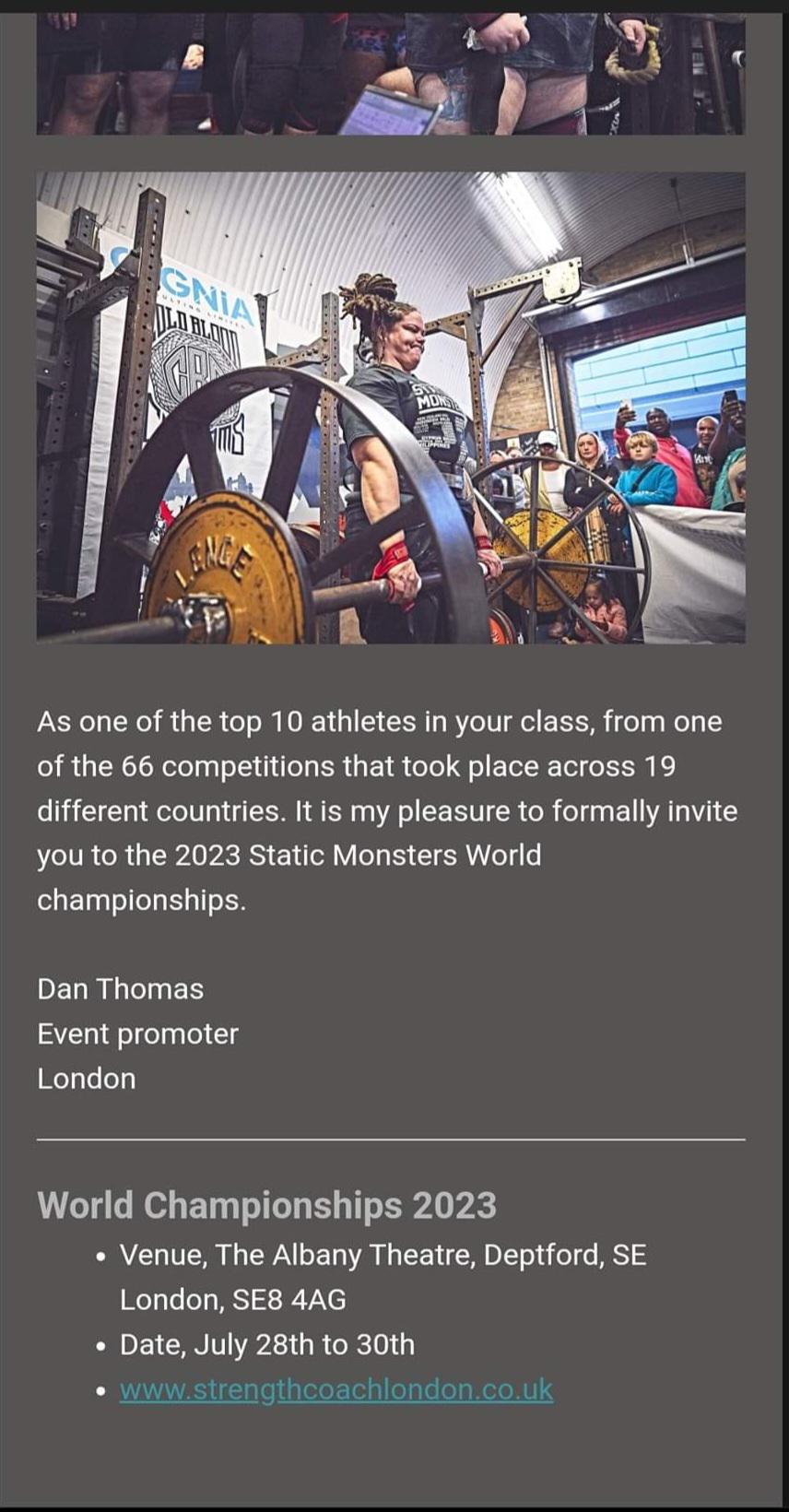 Help Frankie get to London to represent New Zealand at a Strongman World  Championship! - Givealittle