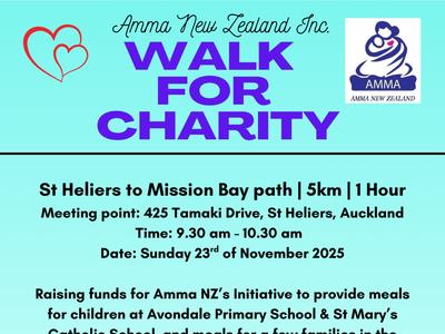 Amma New Zealand's walk for charity