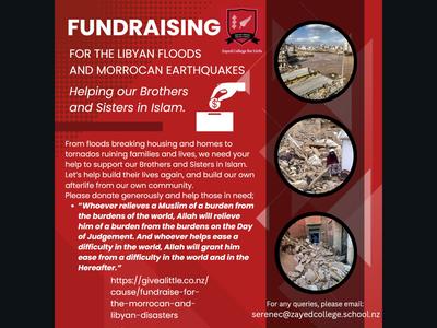 Fundraising for Libya and Morocco