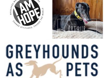 Greyhound and Girl for Suicide Awareness