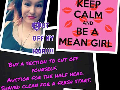 Be a Mean Girl - hair shave for Youthline Palmerston North