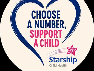 💙 Choose a Number, Support a Child Fundraising for Starship Children's Hospital