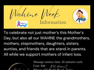 Wahine Week 2024 Supporting Infant Loss.