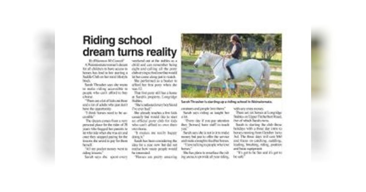 Longridge Stables need help building an arena! - Givealittle