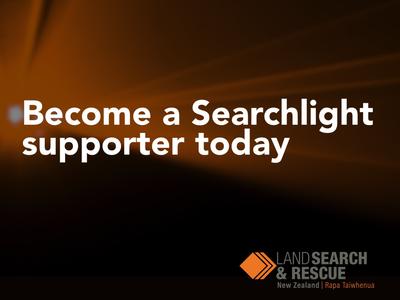 Become a Searchlight supporter for Land Search and Rescue