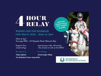 Tauranga Riding for Disabled - 4 Hour Relay 2026