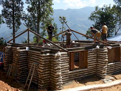 Earthbag School in Nepal