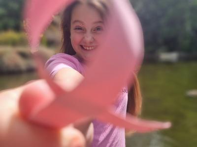 10 year old girl, donating hair for cancer!