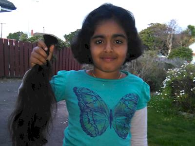 Akshara's hair donation for Cancer & Heart