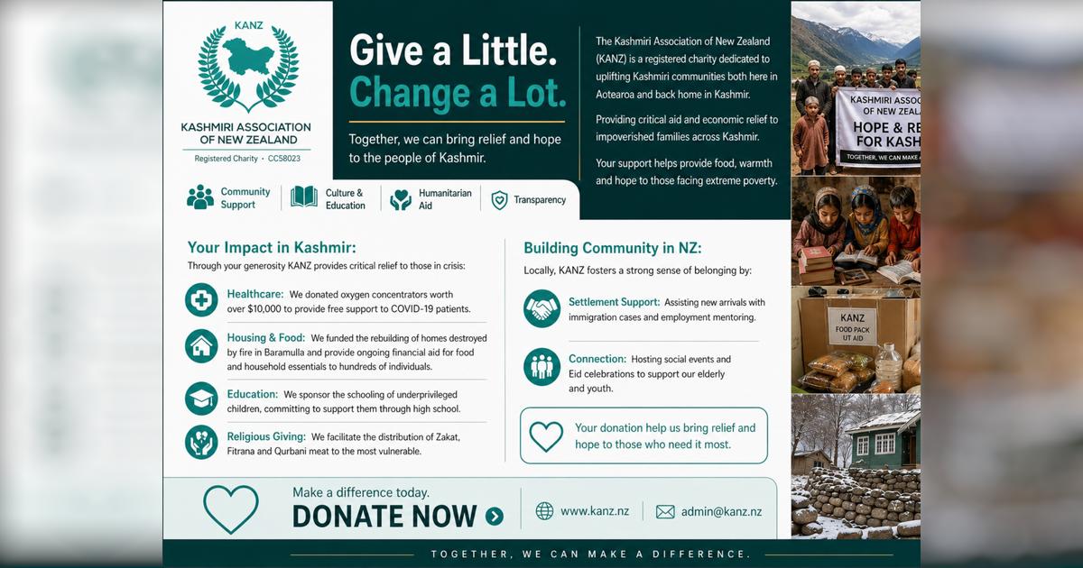 KANZ: Building Lives from NZ to Kashmir - Givealittle
