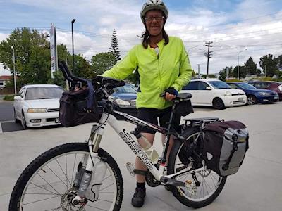 Celia is cycling Tour Aotearoa 2020 in March, raising funds for Footpaths 4 Feet campaign.