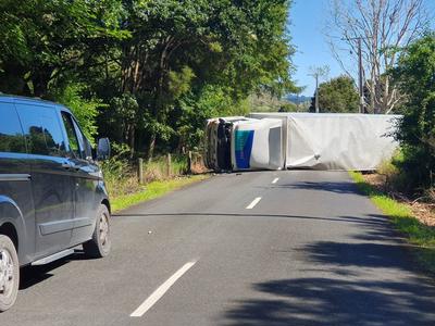 Truck rolls, tech gear damaged on way to festival.