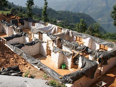 Earthbag Rebuild School Nepal