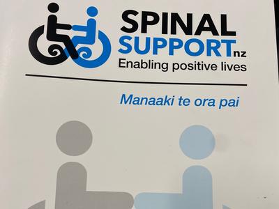 Sally hand-cycling the Auckland Marathon