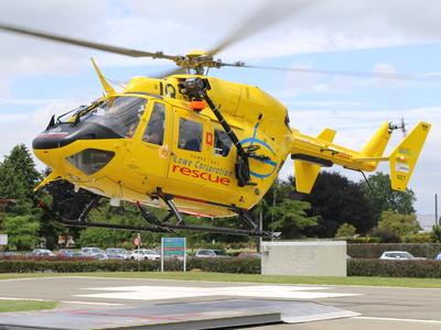 Running for the Rescue Helicopter