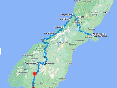 Harakeke is trying to get to Invercargill