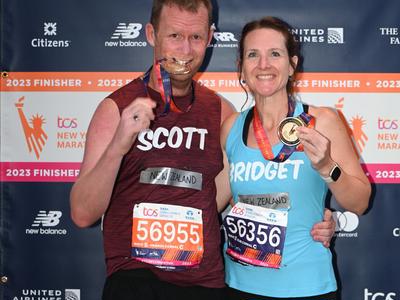 Bridget and Scott running for MATES