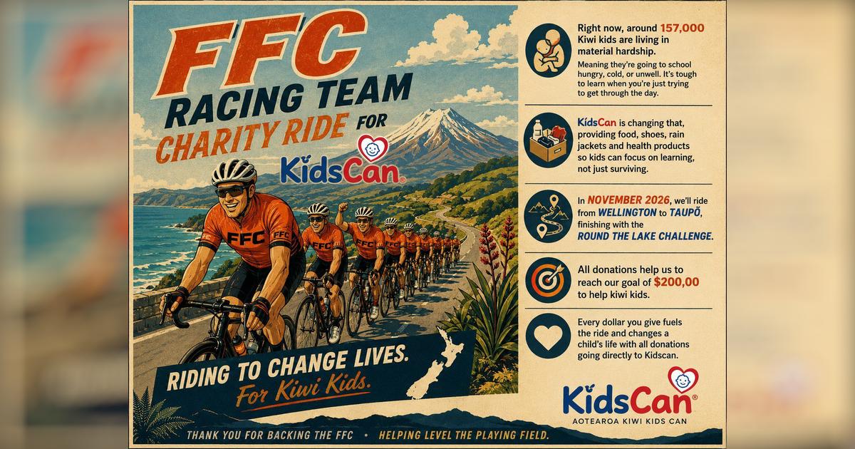 FFC1000 - a ride for Kidscan - Givealittle