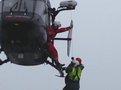 Harky Runs for the Heli