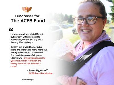 Help Sarah raise money for The ACFB Fund, a charity that provides low-cost ADHD and autism assessments