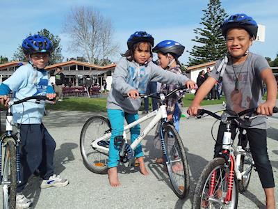 Helping kids learn to ride bikes