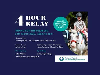 Tauranga Riding for Disabled - 4 Hour Relay 2026