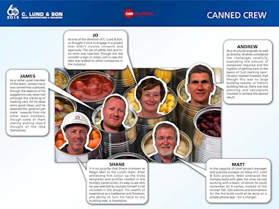C Lund & Son for Canstruction