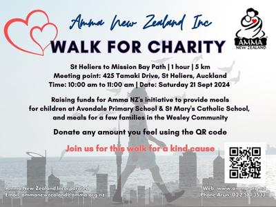 Amma New Zealand's walk for charity