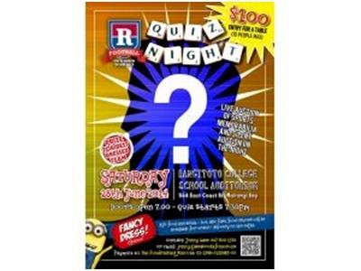 Rangitoto Football Tour Quiz Night