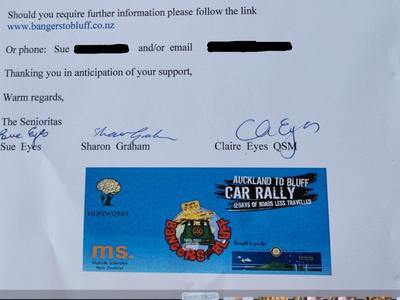 The Senioritas on the Bangers To Bluff fundraiser