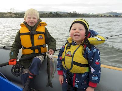 Anthony and Cameron run the Kids dash for Coeliacs kids club