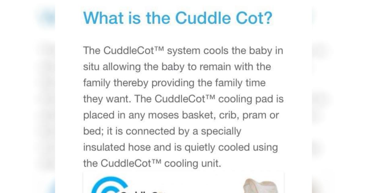 Giving the gift of time Cuddle cot Givealittle