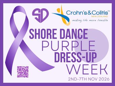 Shore Dance Purple Dress-up Week for Crohns & Colitis NZ 2026