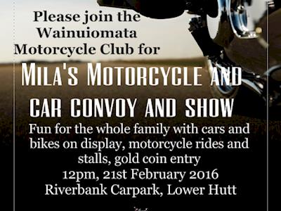 Mila's Motorcycle and Car convoy and show to help raise funds for Mila's Life changing surgery