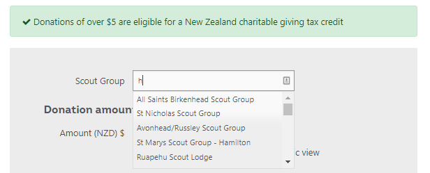 donation segment screenshot