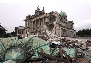 Christchurch cathedral after the 2011 earthquake.