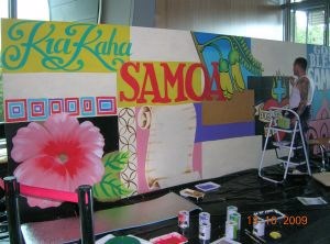 A mural made for Samoa after a tsunami struck.